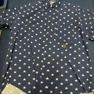 Men's Navy Star Print Shirt